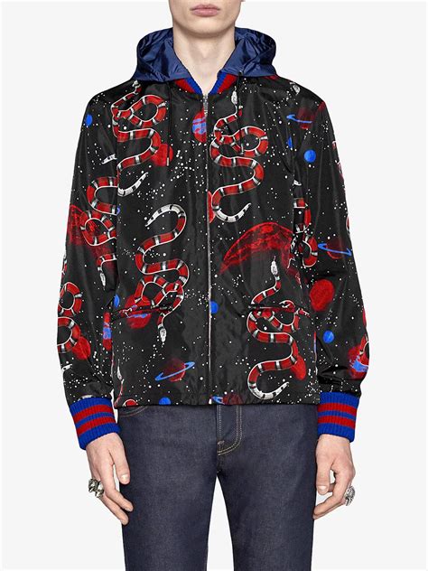 gucci snake print windbreaker